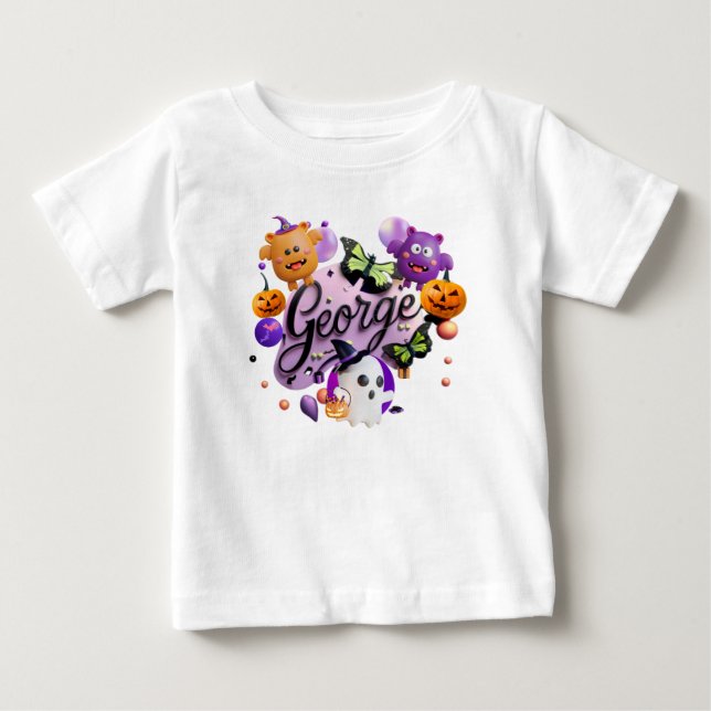 "George" Halloween cute baby T-shirt (Front)