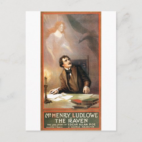 George Hazeltons The Raven Edgar Allan Poe 1908 Postcard