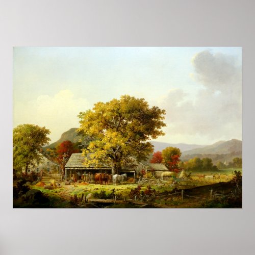 George Henry Durrie Autumn in New England Cider Poster