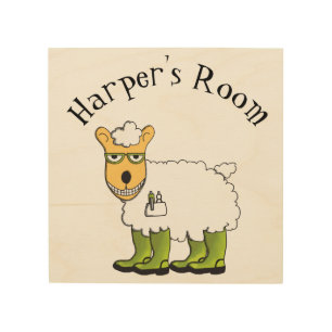 George - he's a little sheepish kid's room sign
