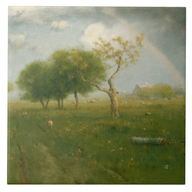 George Inness - After a Summer Shower Ceramic Tile (Front)