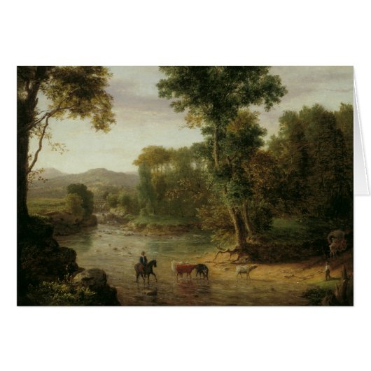 George Inness - Crossing the Ford Cards (Front Horizontal)