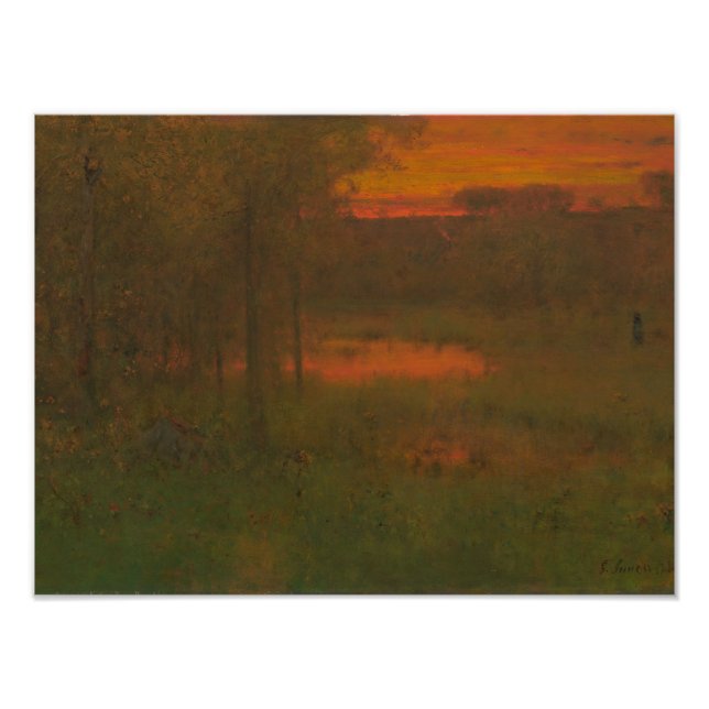 George Inness - Landscape, Sunset Photo Print (Front)