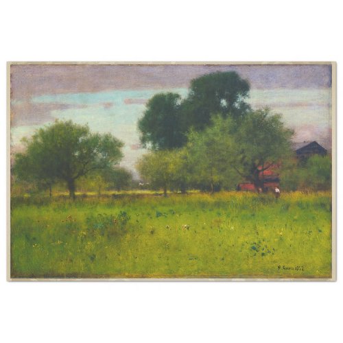 GEORGE INNESS SUMMER IN AN APPLE ORCHARD TISSUE PAPER