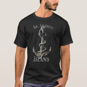 George Island Florida Vacation Nautical Anchor Sai T-Shirt
