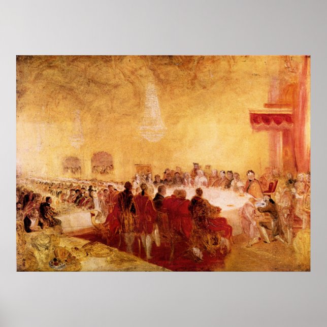 George IV at banquet in Edinburgh by Joseph Turner Poster (Front)