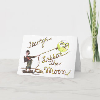 George Lassos the Moon Christmas card