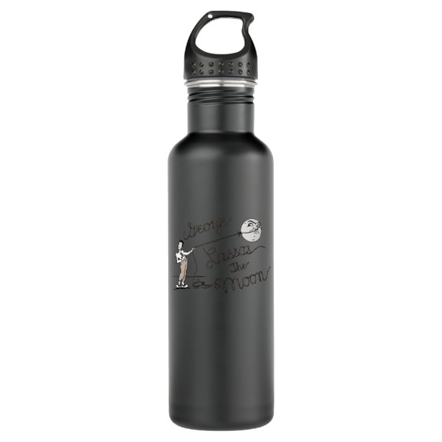 George Lassos the Moon, It's a wonderful life, Geo Stainless Steel Water Bottle (Front)