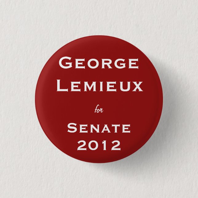 George Lemieux for Senate Pinback Button (Front)