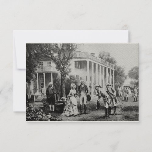 George  Martha Mount Vernon InvitationNote Card