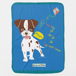 George: My dog...my best friend! Swaddle Blanket