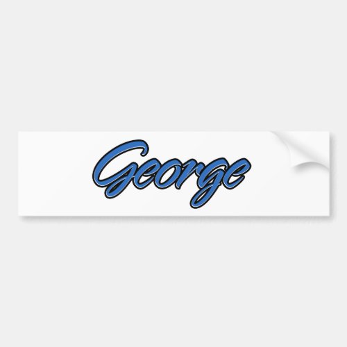 George Name blue Aufkleber Sticker Autoaufkleber