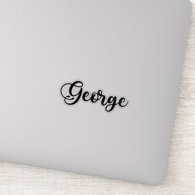 George Name - Handwritten Calligraphy Sticker (Detail)