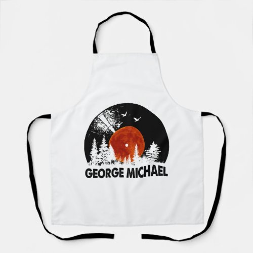 George Name Record Music Forest Gift  Apron