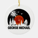 George Name Record Music Forest Gift  Ceramic Ornament