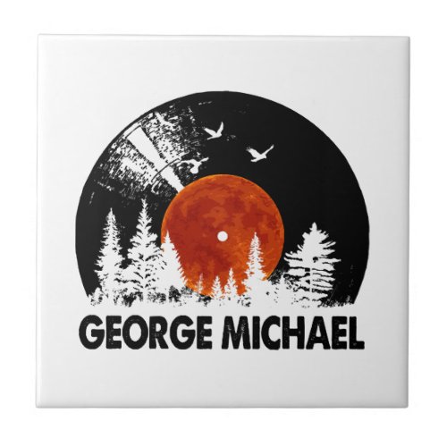 George Name Record Music Forest Gift  Ceramic Tile