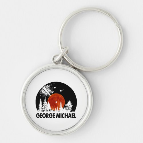George Name Record Music Forest Gift  Keychain