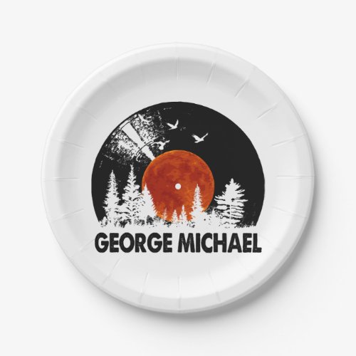 George Name Record Music Forest Gift  Paper Plates