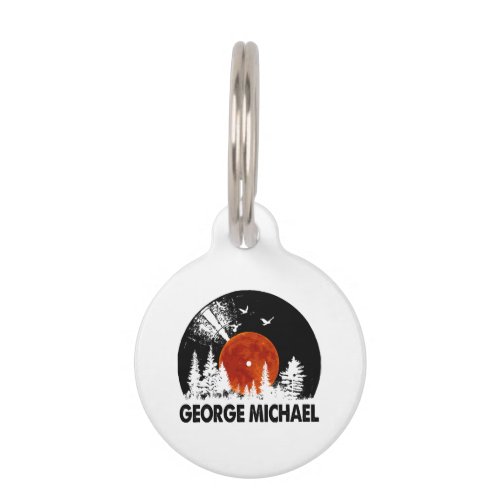 George Name Record Music Forest Gift  Pet ID Tag