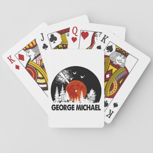 George Name Record Music Forest Gift  Playing Cards