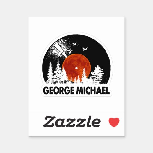 George Name Record Music Forest Gift  Sticker