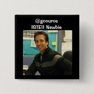 george newbie pic, @gcouros ISTE11 Newbie Pinback Button