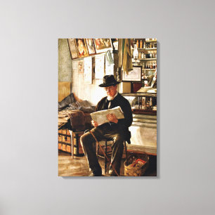 George Newell Bowers - Waiting for the Pharmacist Canvas Print