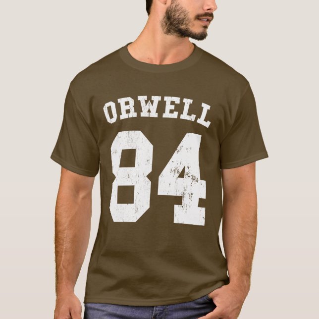 George Orwell 84 1984 jersey T-Shirt (Front)