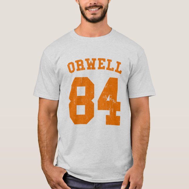 George Orwell 84 1984 jersey T-Shirt (Front)