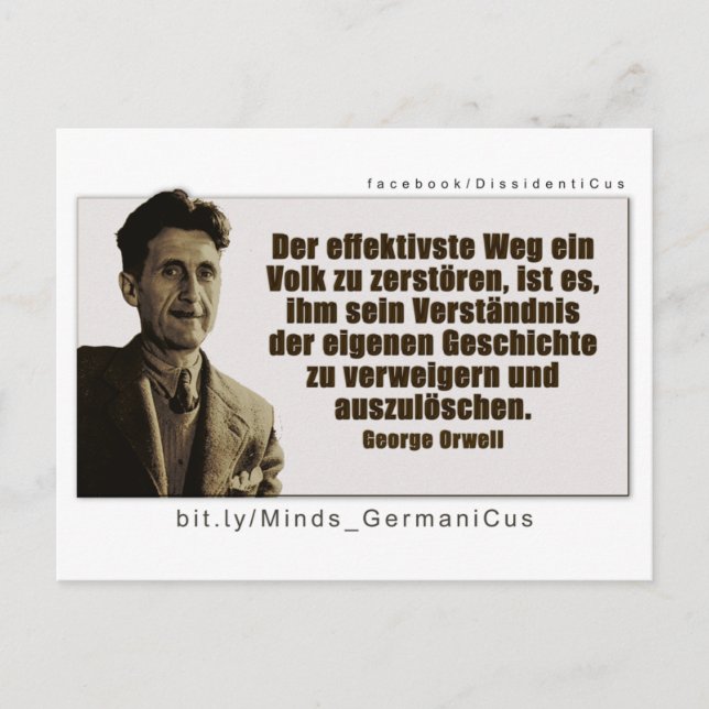 George Orwell: Geschichte Postcard (Front)