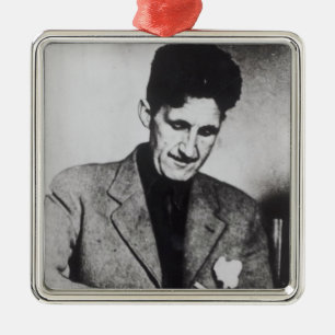 George Orwell Metal Ornament