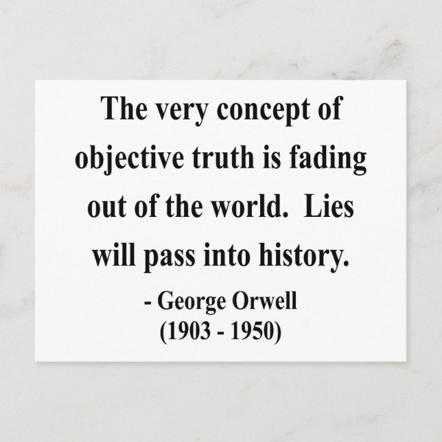 George Orwell Quote 7a Postcard (Front)