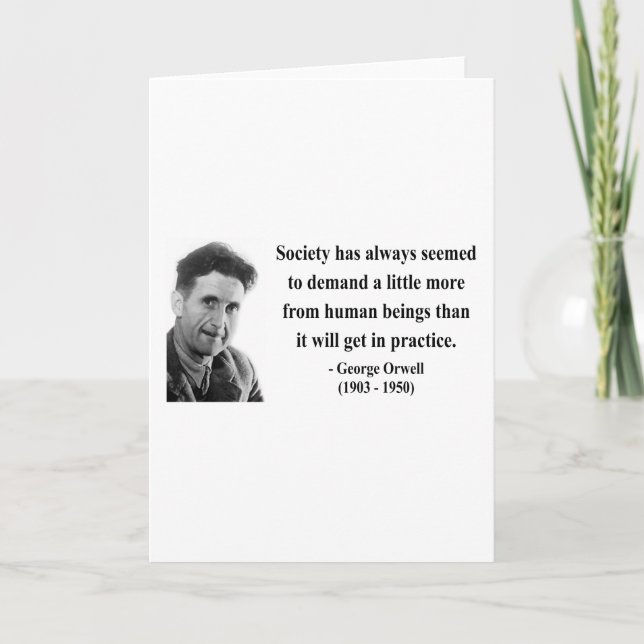 George Orwell Quote 8b Card (Front)