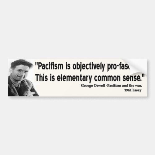 George Orwell Quote Bumper Sticker