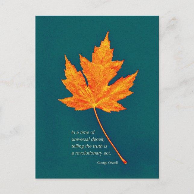 George Orwell quote postcard (Front)