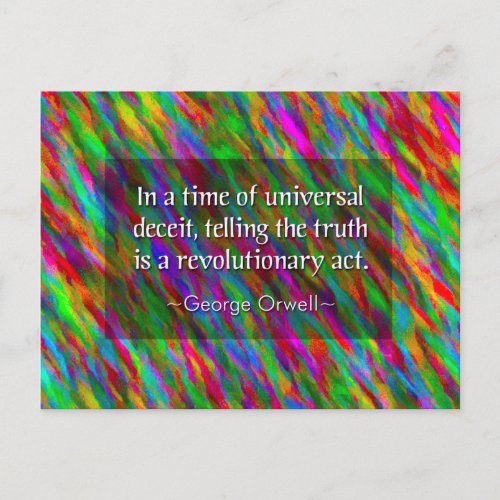 George Orwell Truth Postcard