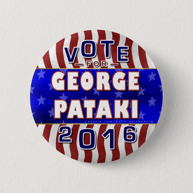 George Pataki President 2016 Election Republican Button (Front)