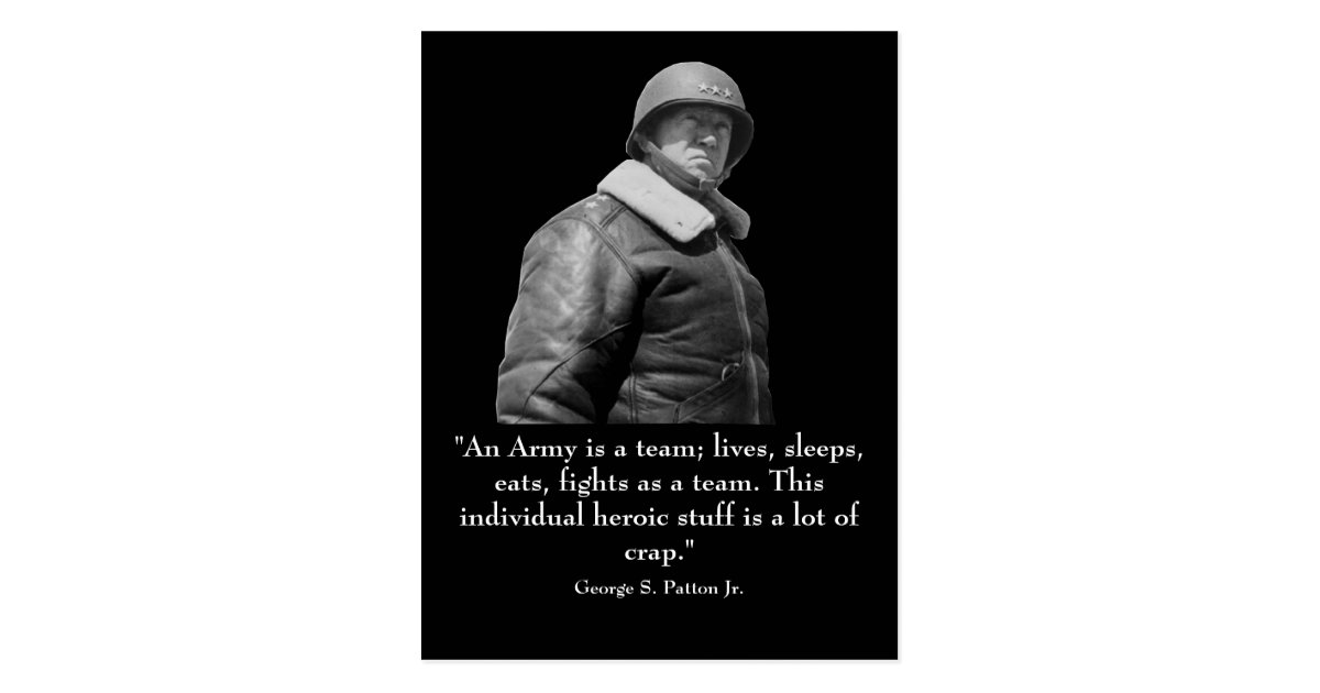 George Patton and Quote Postcard | Zazzle.com