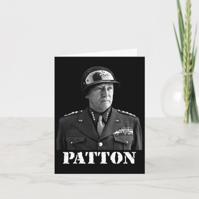George Patton World War Ii Victory Memorial Indepe Card (Front)