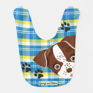 George: Plaid for You Baby Bib