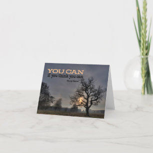 George Reeves Inspirational Quote "You can" Letterpress Thank You Card