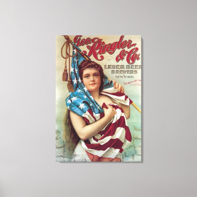 George Ringler & CO. Beer Poster Canvas Print (Front)