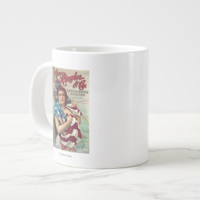George Ringler & CO. Beer Poster Large Coffee Mug (Front Left)