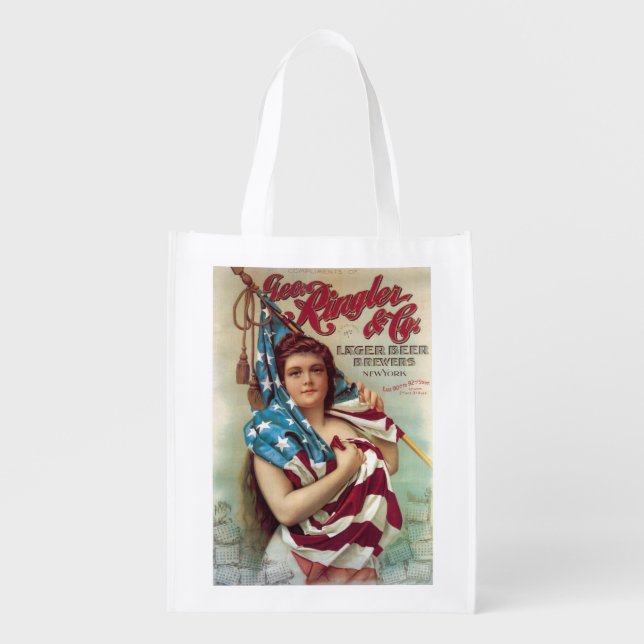 George Ringler & CO. Beer Poster Reusable Grocery Bag (Front)