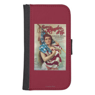 George Ringler & CO. Beer Poster Wallet Phone Case For Samsung Galaxy S4
