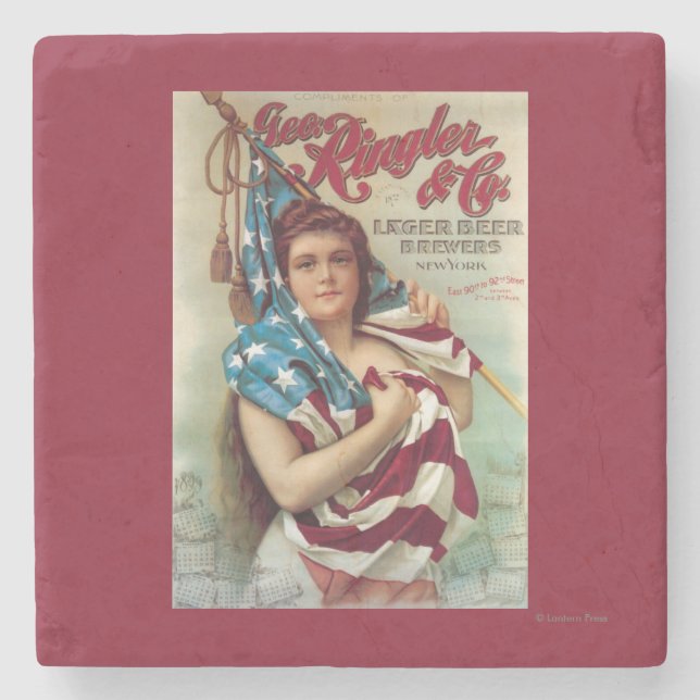 George Ringler & CO. Beer Poster Stone Coaster (Front)