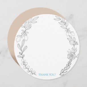 George Round Photo Thank You Card. Invitation