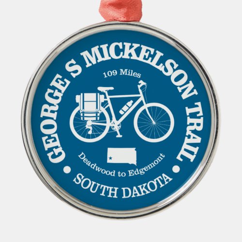 George S Mickelson Trail cycling Metal Ornament