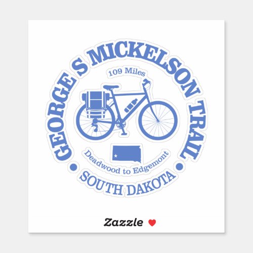 George S Mickelson Trail cycling Sticker