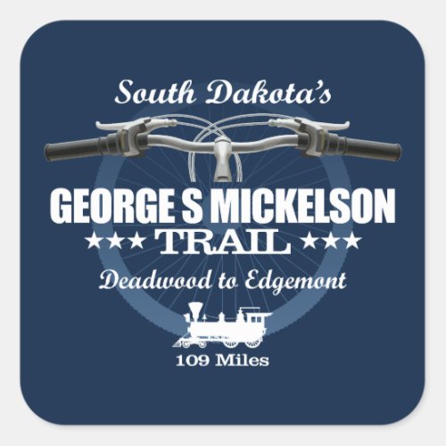 George S Mickelson Trail H2 Square Sticker